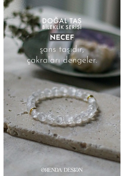 Necef Doğal Taş Bileklik (Zihinsel Odaklanma ve Denge) Aa Kalite