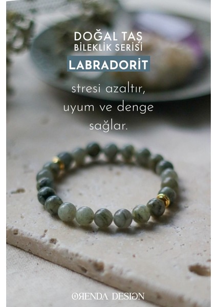 Labradorit Doğal Taş Bileklik (Koruma ve Ruhun Iç Yolculuğu) Aa Kalite modelleri