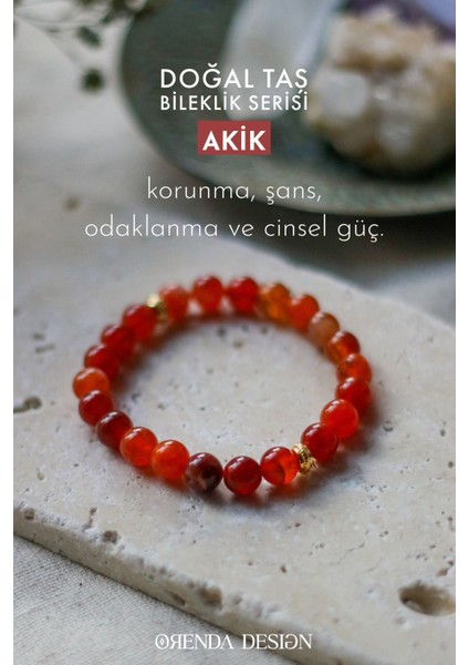 Akik Doğal Taş Bileklik (Denge ve Kararlılık) Aa Kalite modelleri