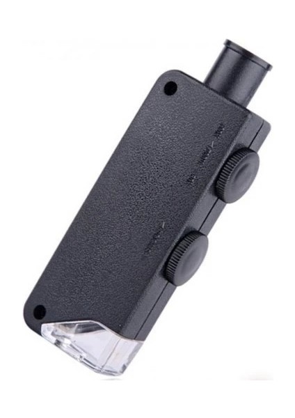 Mini 60X 100X Zoom Lens Odak Takı LED Cep Mikroskop Büyüteç modelleri