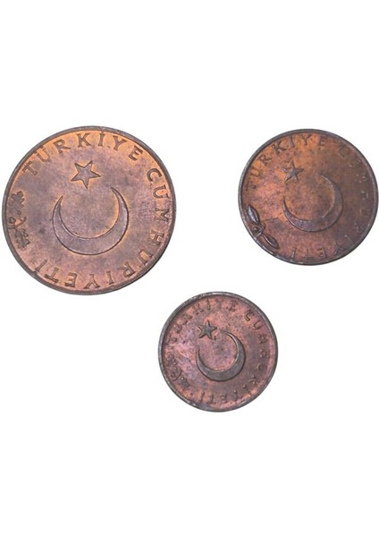 1-5-10 Kuruş Lotu (1974-1972) 3 Adet fiyatları