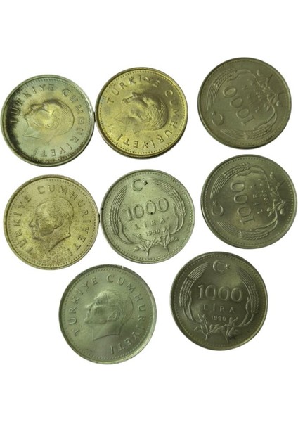 1990 Yılı Bin Lira Çil-Ça 8 Adet