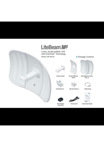 Ubıquıtı Lbe-M5-23, Litebeam, 5ghz, 100MBPS, 23DBI Anten, 5km Menzil Cpe indirimleri