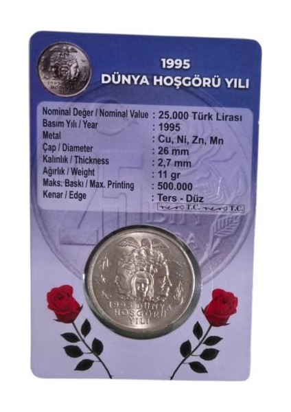 Hatıra Hoşgörü Yılı 25 Bin Lira Çil