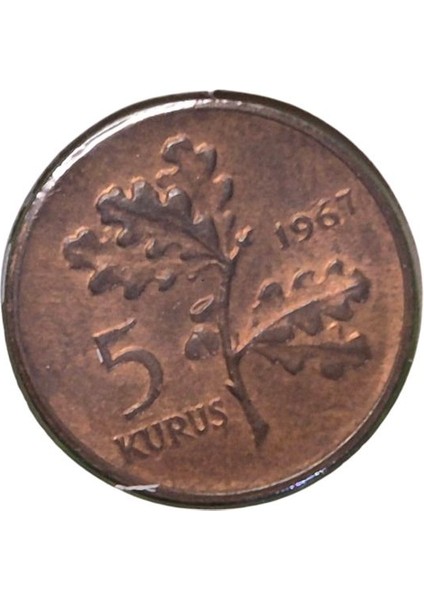 1967 Yılı 5 Kuruş Çil