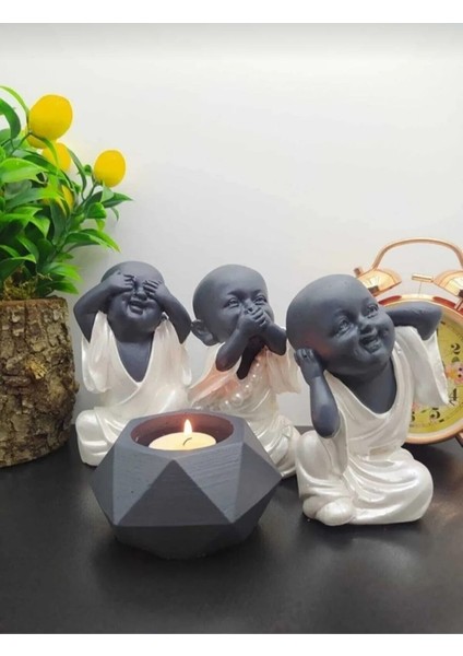 Görmedim Duymadım Bilmiyorum Dekoratif Biblo Mumluklu