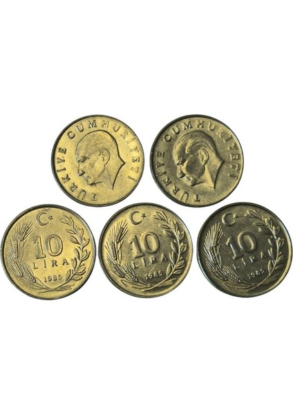 1985 Yılı Çil 10 Lira 5 Adet