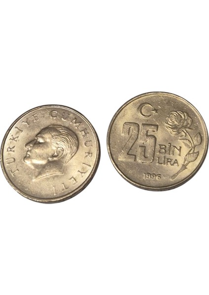 1996 Yılı 25 Bin Lira Koleksiyonluk Ters-Düz Takım