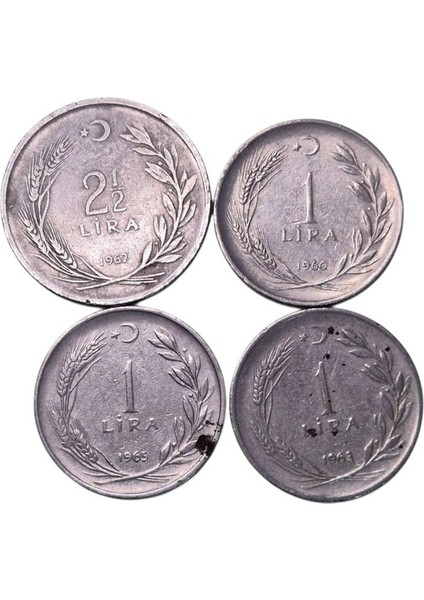 1960-1962-1963 Yılları 2,5 ve 1 Lira Lotu
