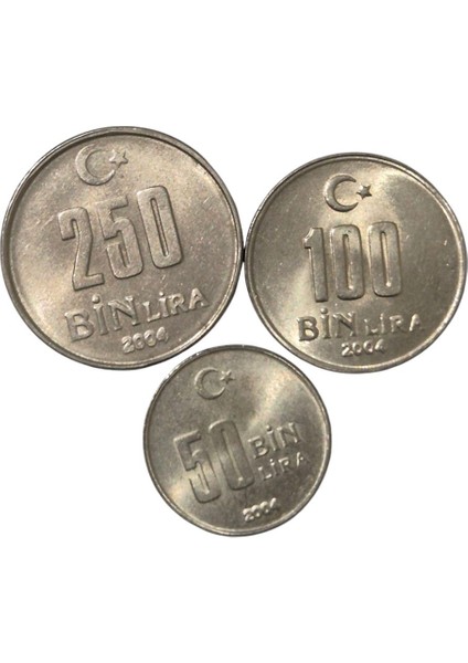 2004 Yılı 50-100-250 Bin Lira Çil fiyatları