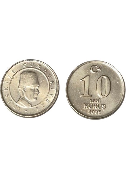 10 Yeni Kuruş Çil Koleksiyonluk Ters-Düz Takım
