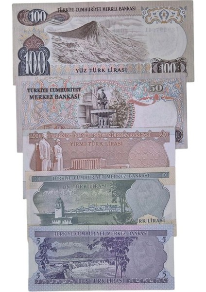 6. Emisyon 5'li Takım (5-10-20-50-100) Çil