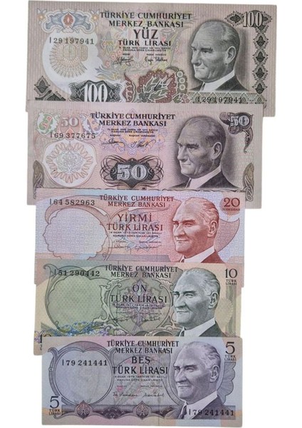 6. Emisyon 5'li Takım (5-10-20-50-100) Çil fiyatları