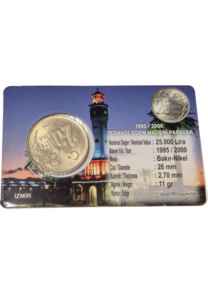 1996 Yılı 25 Bin Lira Çil