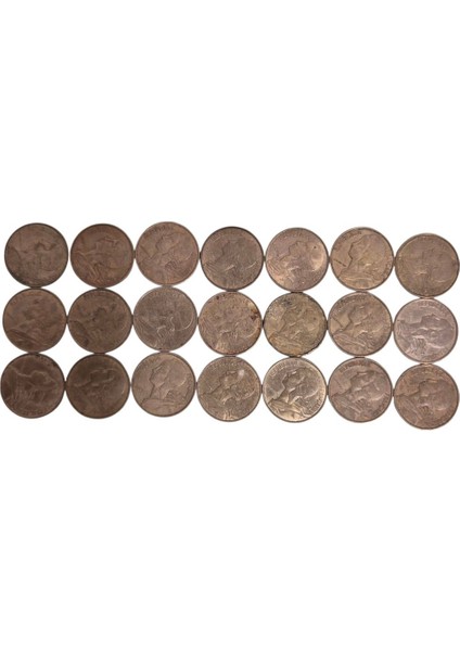21 Farklı Tarih Fransa 10 Centimes Çil-Ça fiyatları