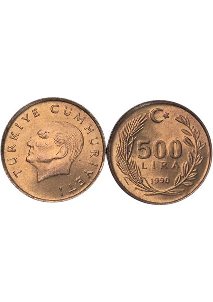 1990 Yılı 500 Lira Ters Düz Takım Çil