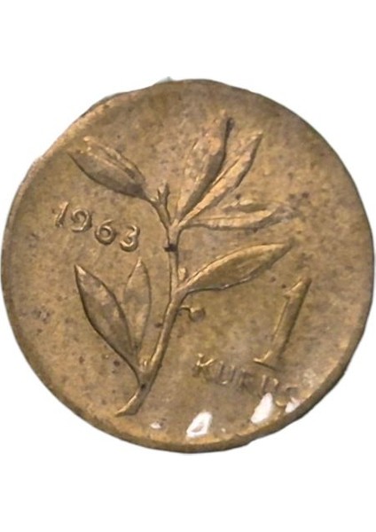 1963 Yılı 1 Kuruş Çil