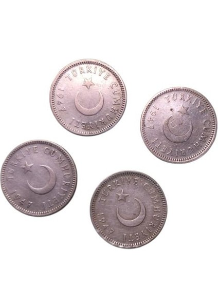 1947 50 Kuruş Gümüş Ççt 4 Adet fiyatları