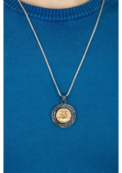 Özel Tasarım Vintage Bıçaklı Kurt Erkek Gümüş Kolye fiyatları