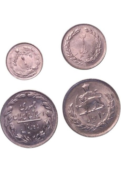 İran 1-2-10 Riyal Çil 4 Adet