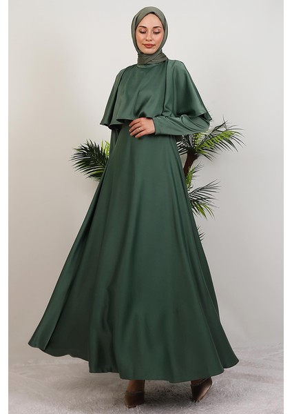 Mona Pelerinli Elbise Soft Yeşil fiyatları