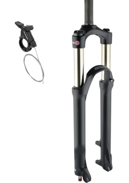 Parlak Siyah Sr Suntour Xcr- Rl 27.5 Air 100MM Havalı Amortisör Qr Gidondan Kilitli