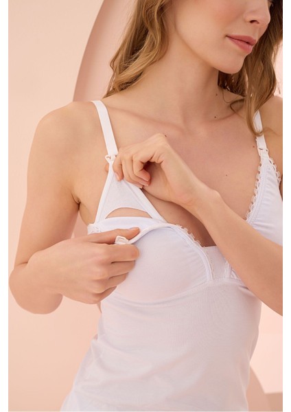 Iç Giyim Nbb Pamuk Kumaş Balensiz Emzirme Atleti