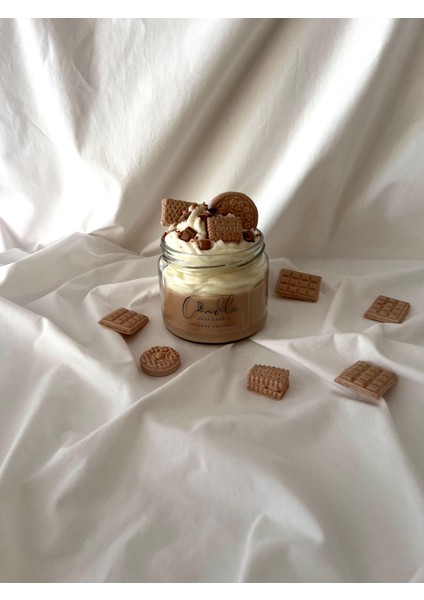 Cookie Dream Candle Çikolata Kokulu 240GRAM Doğal Soya Mumu - El Yapımı