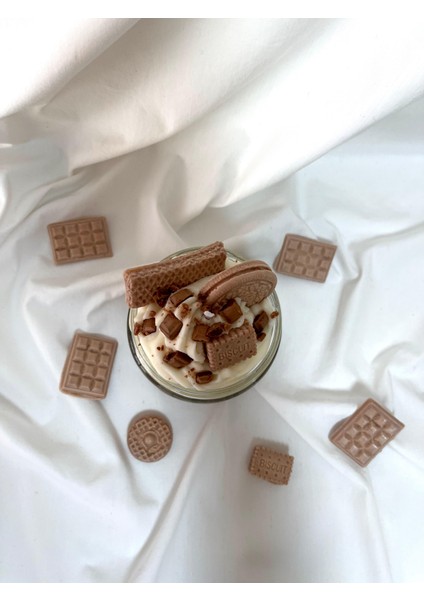 Cookie Dream Candle Çikolata Kokulu 240GRAM Doğal Soya Mumu - El Yapımı modelleri