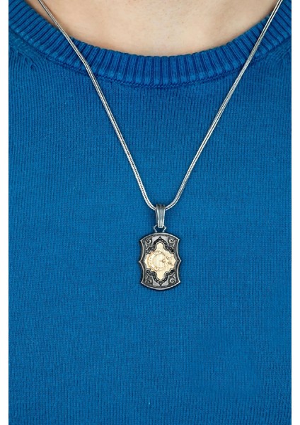 Özel Tasarım Vintage Ayyıldız Gümüş Erkek Kolye fiyatları