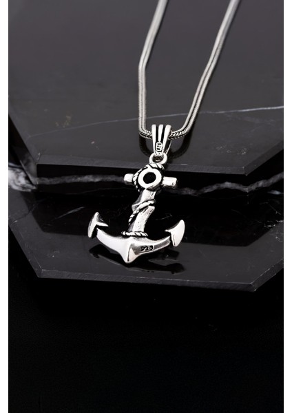 Gümüş Çapa Erkek Kolye