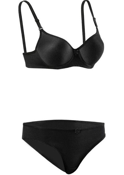 Iç Giyim Ebru Lüx Silikonlu Desteksiz Düz Sütyen Külot Takım (Sütyen Yıkama Topu Hediyeli )