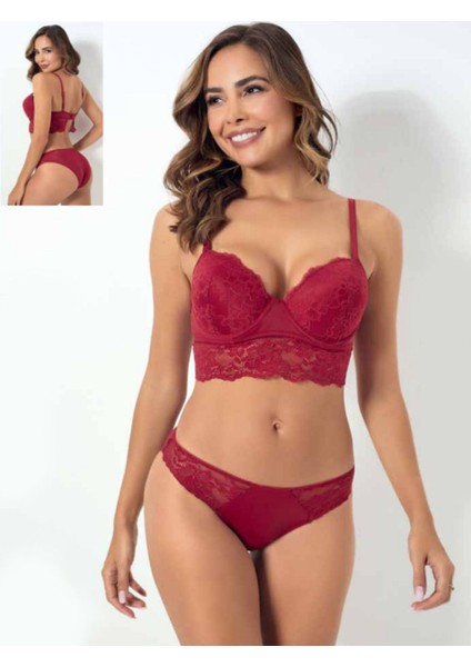 Iç Giyim Godewo Micro Dantelli Balenli Destekli&desteksiz Takım