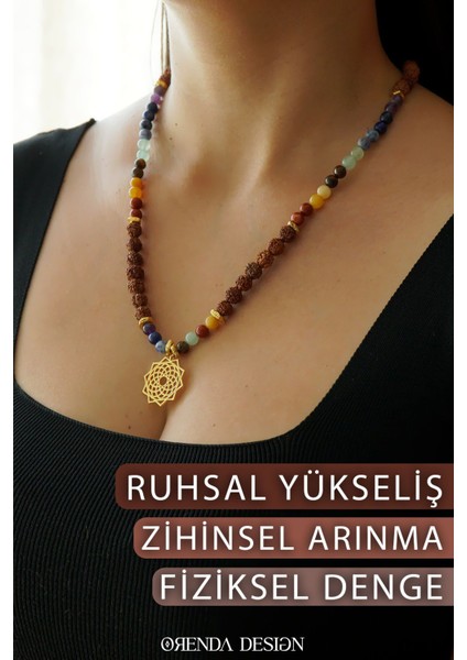 Ruhsal Denge – Torus- 7 Çakra – Rudhaska- Doğal Taş Kolye