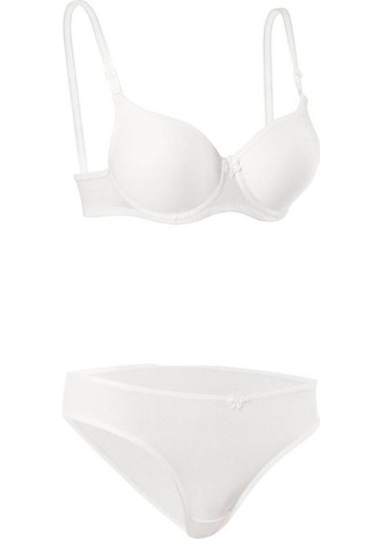 Iç Giyim Ebru Lüx Silikonlu Desteksiz Düz Sütyen Külot Takım (Sütyen Yıkama Topu Hediyeli )