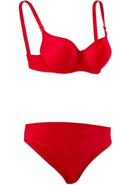 Iç Giyim Ebru Lüx Silikonlu Desteksiz Düz Sütyen Külot Takım (Sütyen Yıkama Topu Hediyeli )