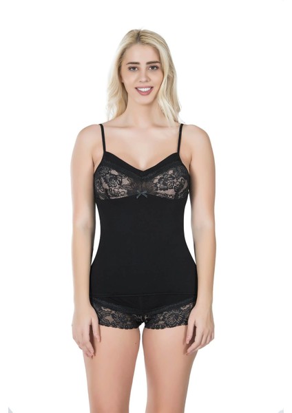 Iç Giyim Derya Kurşun Dantel Işlemeli Alt-Üst Takım