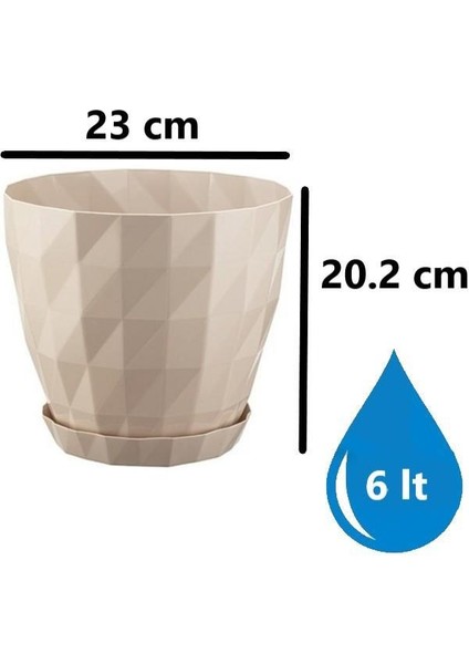 So-Krt5 Dekoratif Kristal Saksı Takımı 6 Lt Kirli Beyaz 5 Adet fiyatları