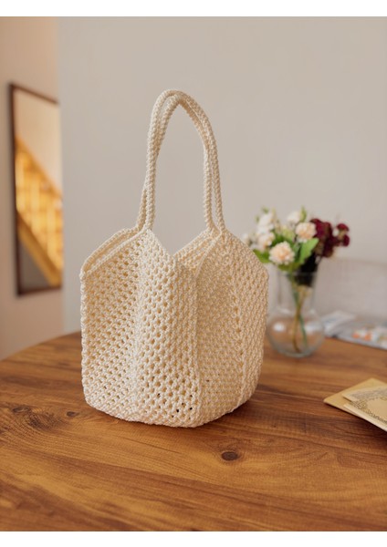 El Yapımı Makrome Örgü Omuz ve El Çantası – Bohem Tarz Günlük & Plaj Çantası modelleri