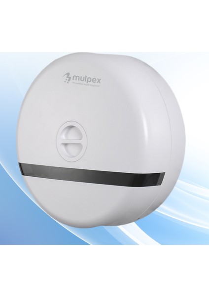 Duvara Monte Mini Jumbo Tuvalet Kağıdı Dispenseri / Kağıtlık | Premium Abs Gövde, Anahtarlı Kilit, Vidalı & Yapışkan Montaj – Beyaz