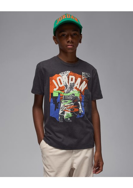 Nıke Jordan Jdb Mj Throwback Slam Ss Tee Erkek Çocuk Tişört 95F225