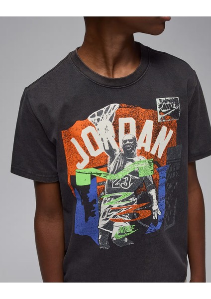 Nıke Jordan Jdb Mj Throwback Slam Ss Tee Erkek Çocuk Tişört 95F225 fırsatları