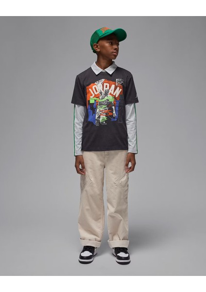 Nıke Jordan Jdb Mj Throwback Slam Ss Tee Erkek Çocuk Tişört 95F225