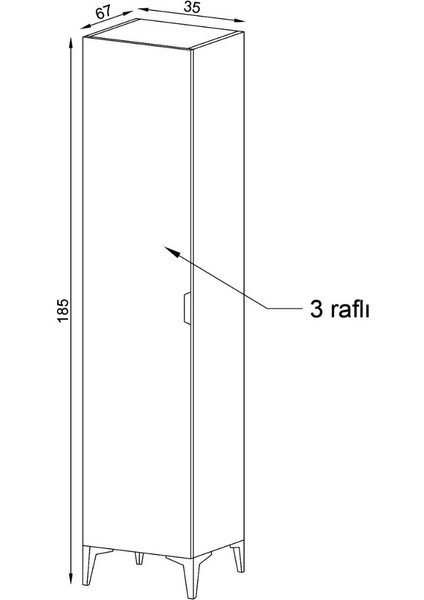 Yen 1 Kapaklı Banyo Dolabı fiyatları