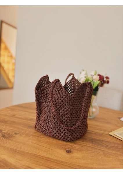 El Yapımı Makrome Örgü Omuz ve El Çantası – Bohem Tarz Günlük & Plaj Çantası modelleri