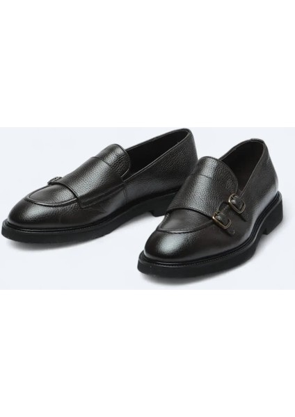 Kahverengi Deri Smart Casual Loafer