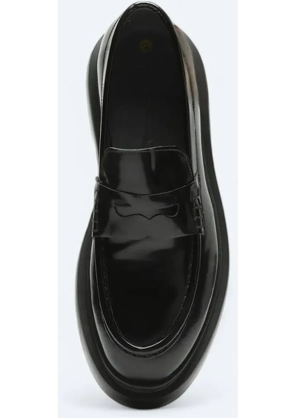 Siyah Deri Smart Casual Loafer fiyatları