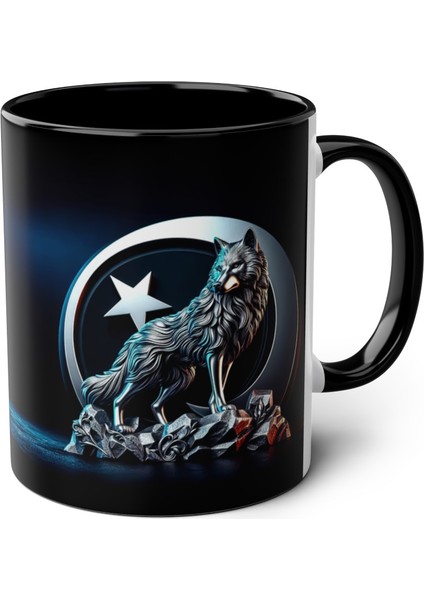 Bozkurt Temalı Baskılı Kupa