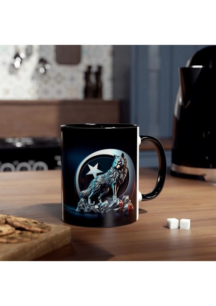 Bozkurt Temalı Baskılı Kupa