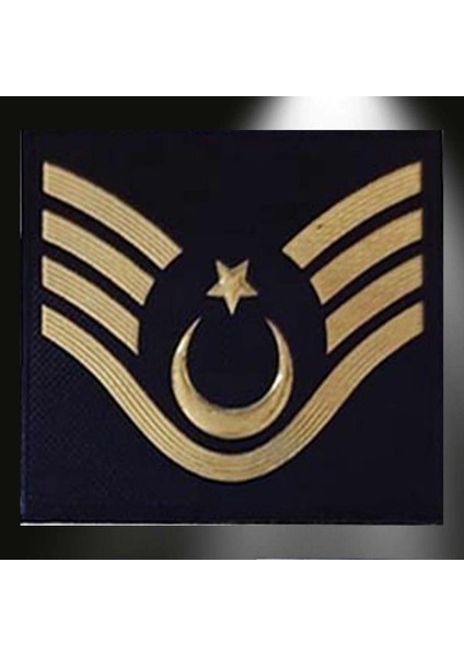 Jandarma Asayiş Astsubay Üst Çavuş 3D Plastik Rütbe, Çift, 2025 Yeni Tip Cırtlı, Standart Ölçü,